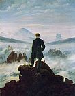 Caspar David Friedrich Famous Paintings - Wanderer above the Sea of Fog